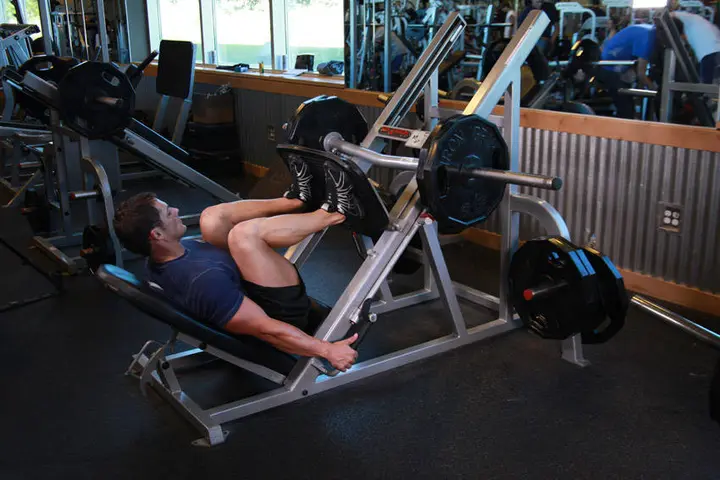 Leg press 45° — contração