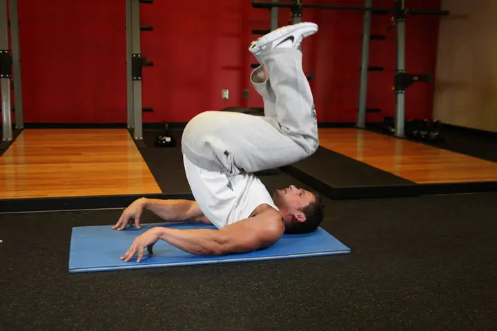 Abdominal inverso — contração