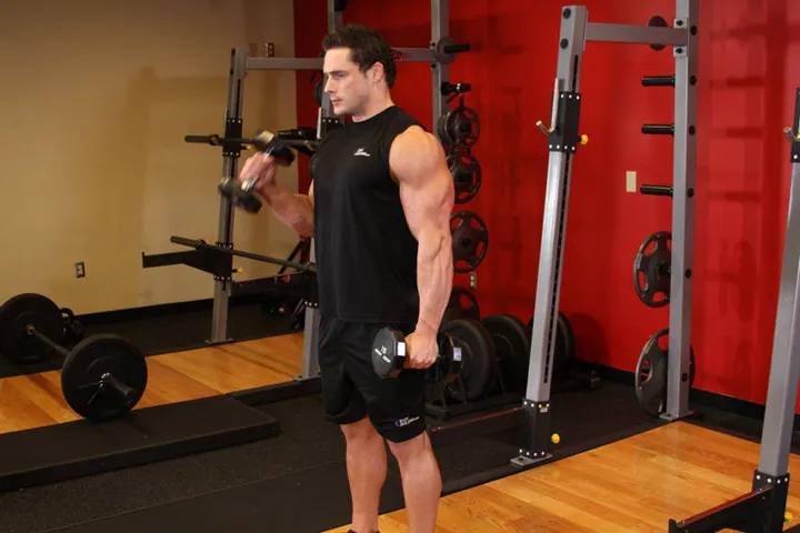 Alternate Hammer Curl — posição inicial