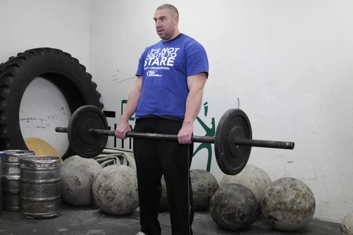 Axle Deadlift — contração