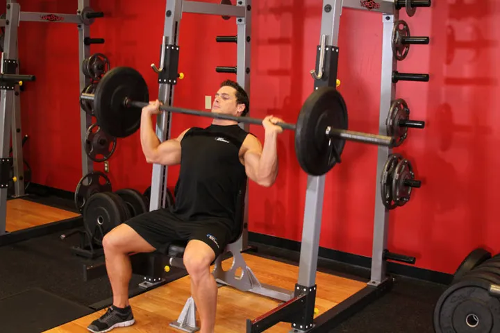Barbell Shoulder Press — contração