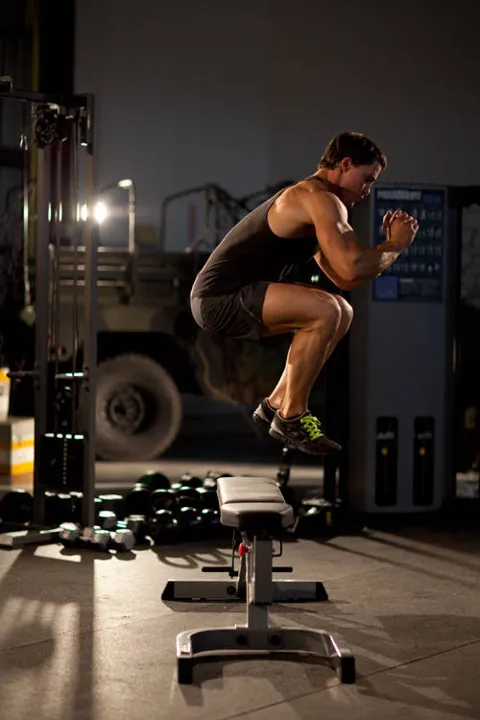 Bench Jump — contração
