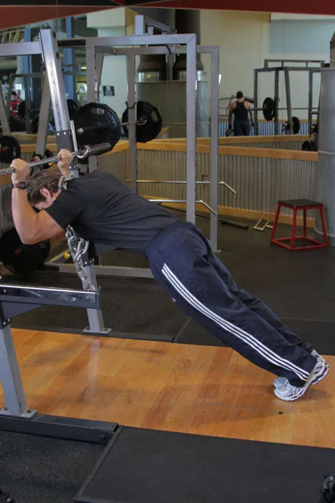 Body Tricep Press — contração