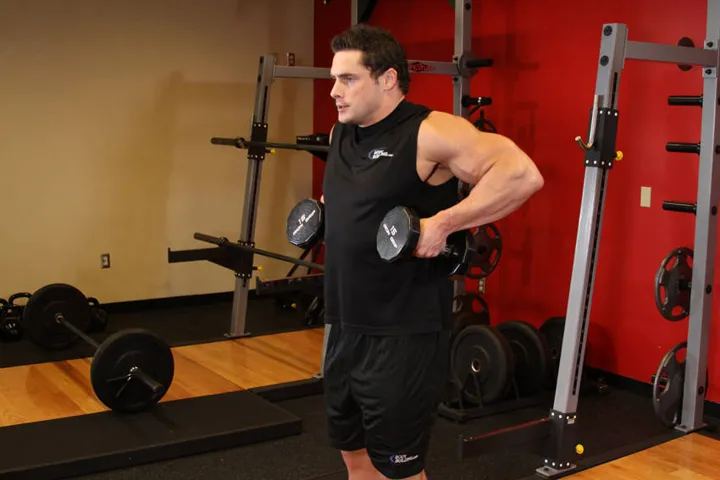 Dumbbell Raise — contração