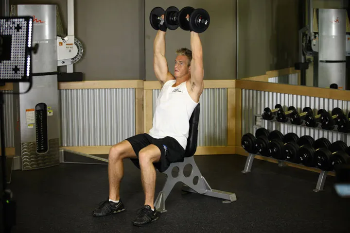 Dumbbell Shoulder Press — contração