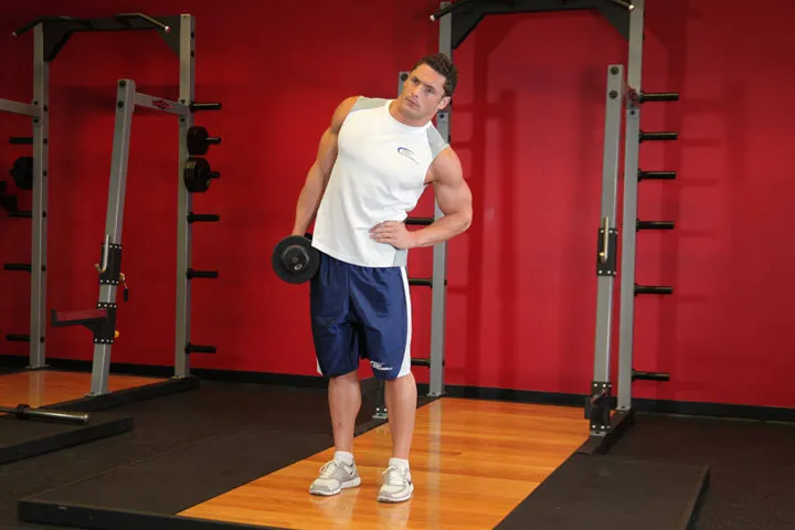 Dumbbell Side Bend — contração