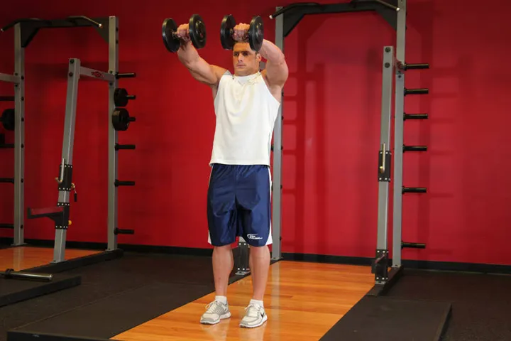 Front Two-Dumbbell Raise — contração