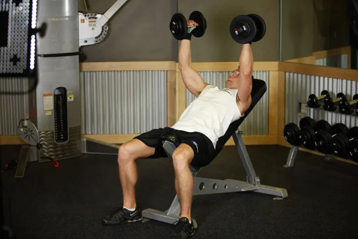 Hammer Grip Incline DB Bench Press — contração