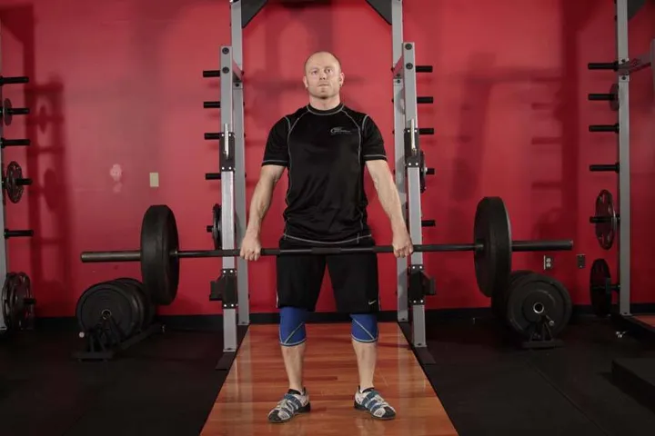 Hang Clean - Below the Knees — posição inicial