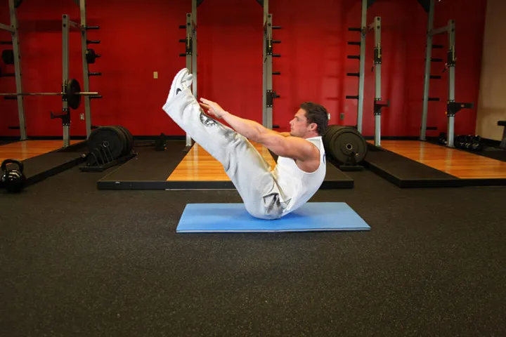 Jackknife Sit-Up — contração