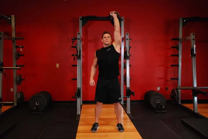 Kettlebell Arnold Press — contração