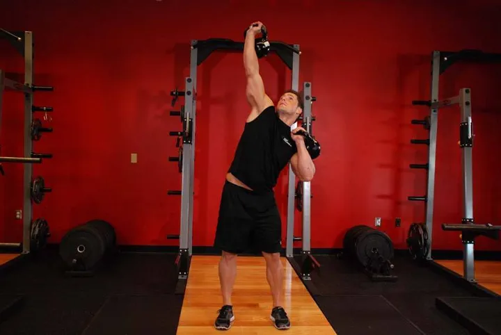 Kettlebell Seesaw Press — contração