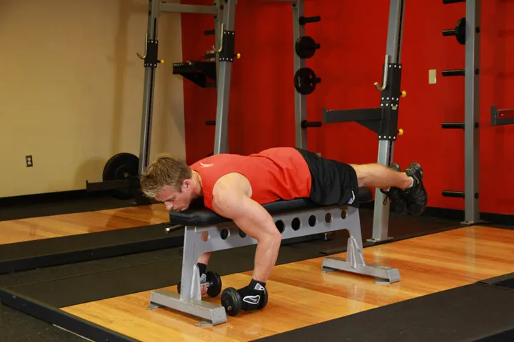 Lying Rear Delt Raise — contração