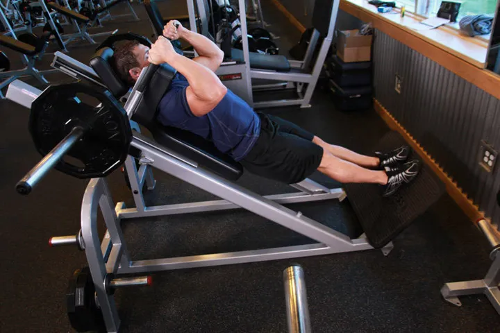 Narrow Stance Hack Squats — contração