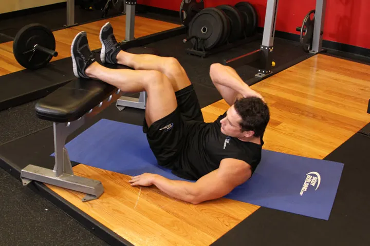 Oblique Crunches — contração