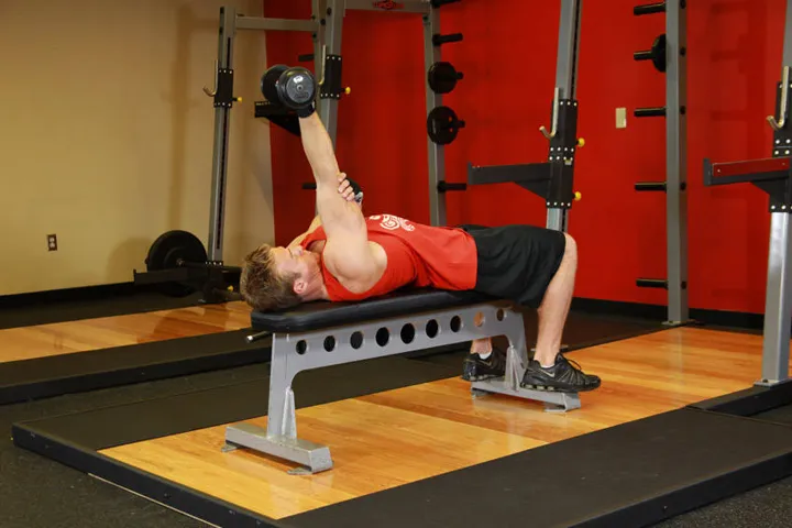One Arm Supinated Dumbbell Triceps Extension — contração