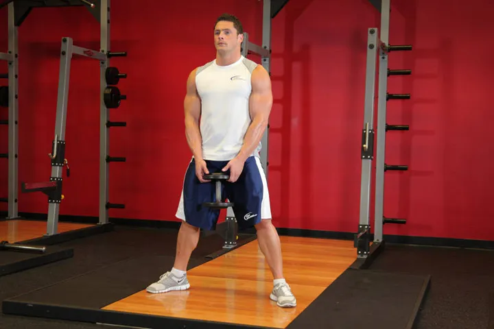 Plie Dumbbell Squat — posição inicial