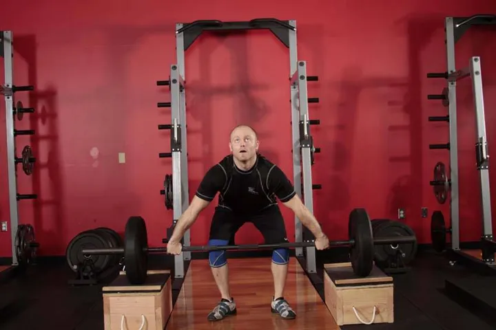 Power Snatch from Blocks — posição inicial