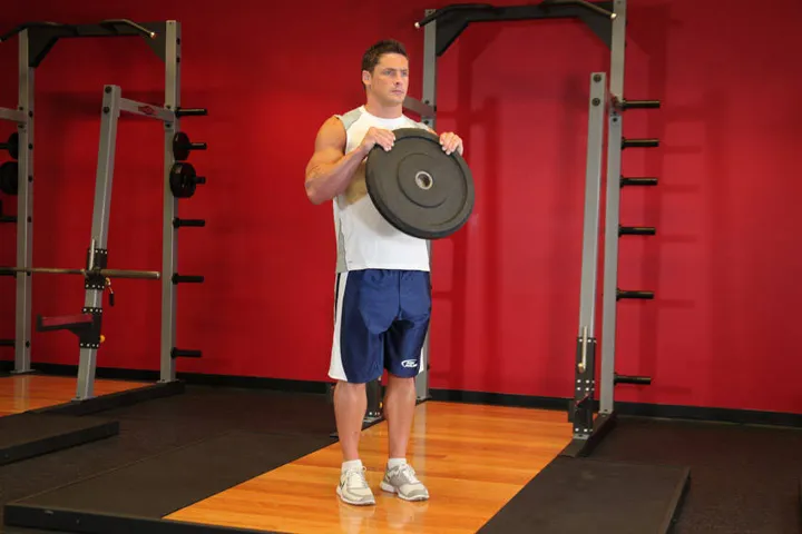 Reverse Plate Curls — contração
