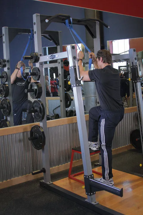 Single-Leg High Box Squat — contração