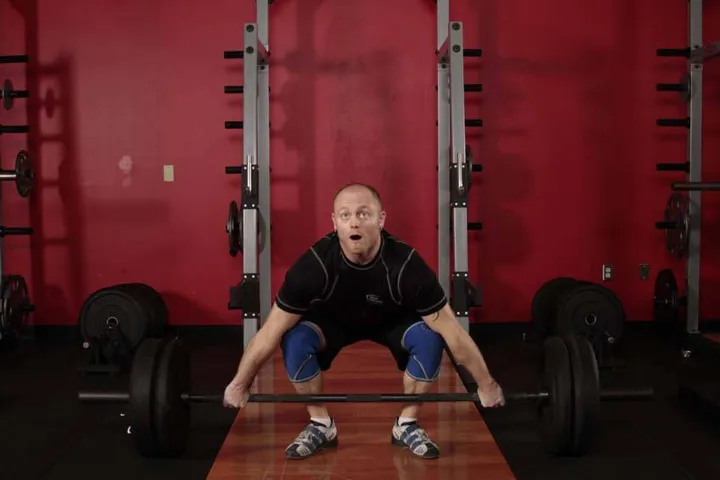 Snatch Deadlift — posição inicial