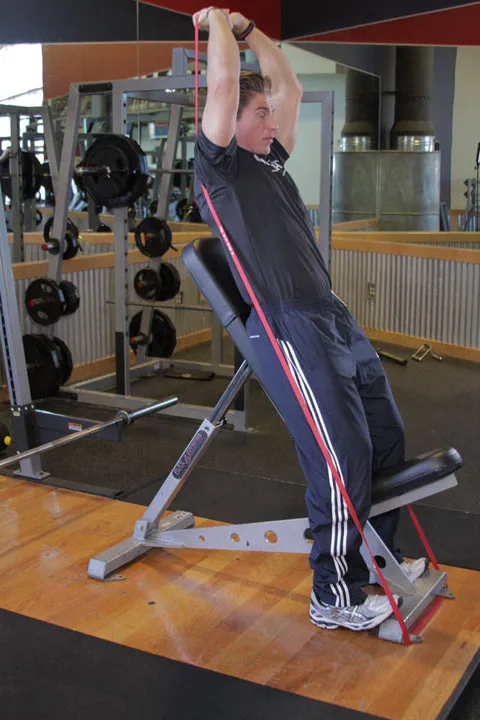 Speed Band Overhead Triceps — contração