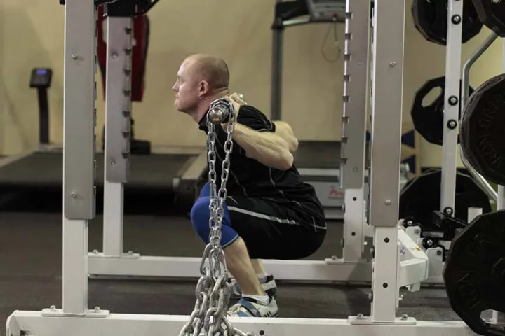 Squat with Chains — contração