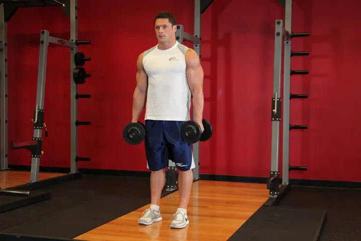 Standing Inner-Biceps Curl — posição inicial