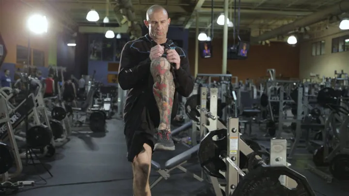 Step-up with Knee Raise — contração